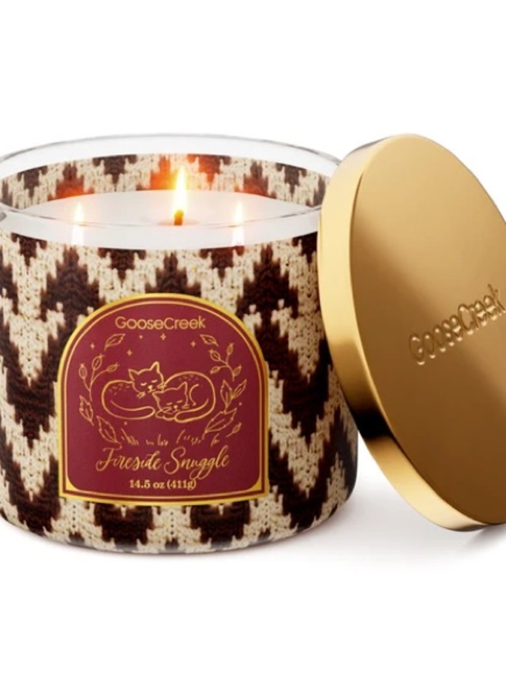 Goose Creek Fireside Snuggle 3-Wick Scented Candle - NWT